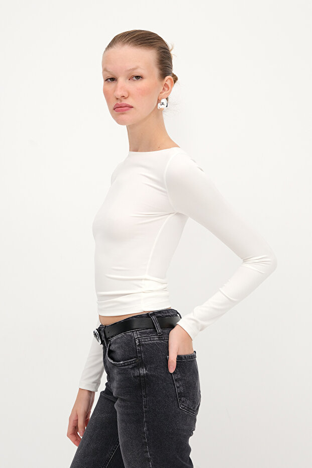 Uzun Kollu Basic Bluz B0252-J2 - 4