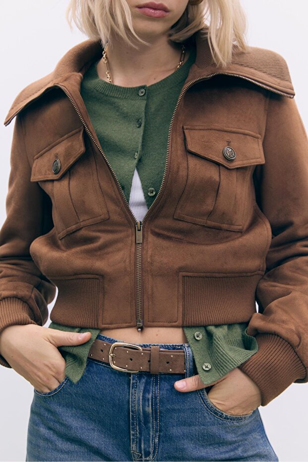 Ribanalı kısa ceket - 3