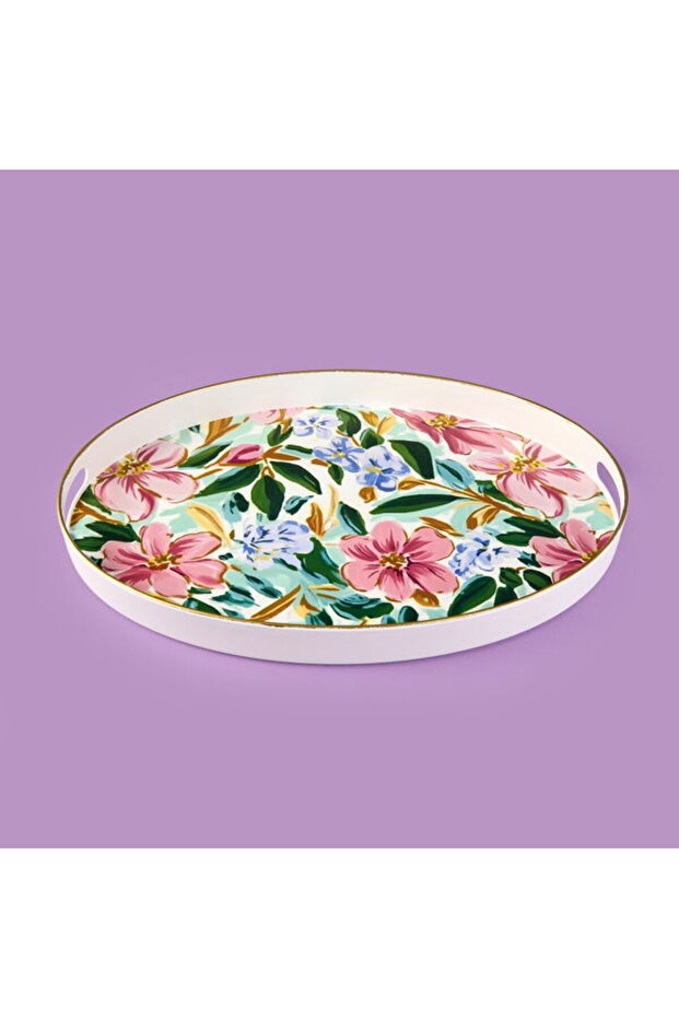 Kitchen Flowely Oval Tepsi - Renkli - 42 cm - 1