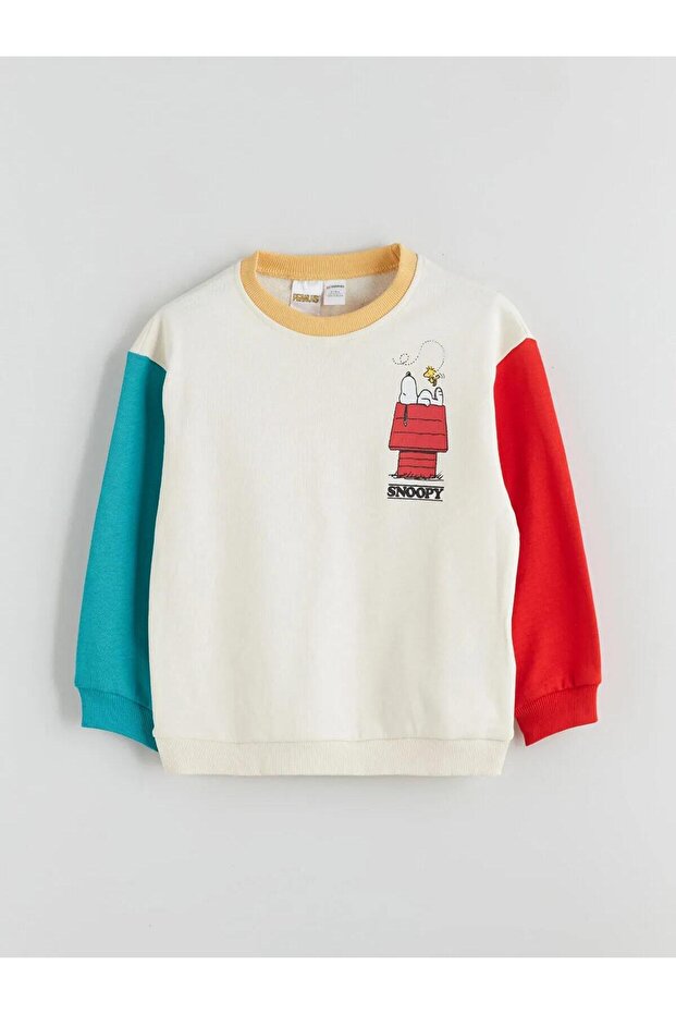 Peanuts Baskılı Erkek Çocuk Sweatshirt (W5) - 1