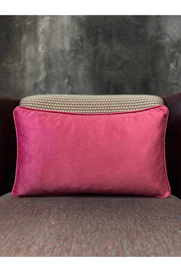 Imported Silk Velvet Fuchsia Color Throw Pillow Cover 30X50Cm