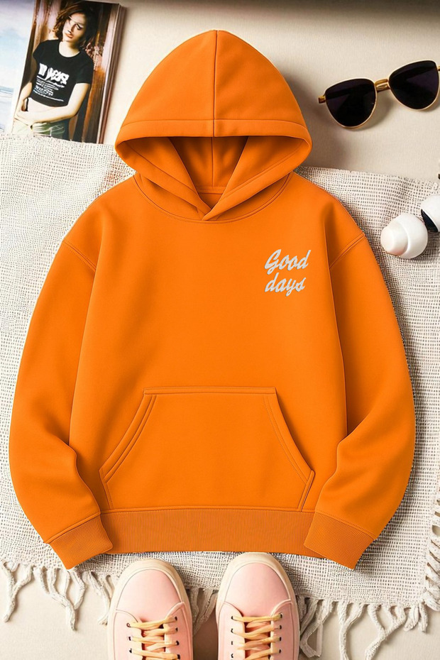 سويت شيرت كبير الحجم مطبوع عليه Good Days للجنسين