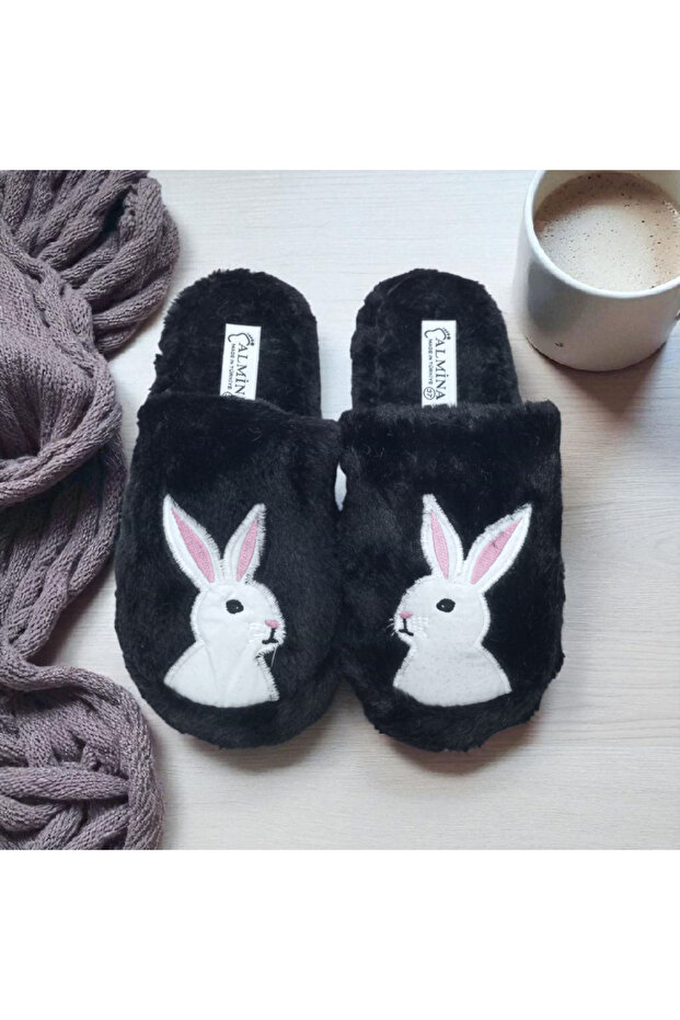 Women's Plush House Slippers Non-Slip Sole Winter Warm Cute Patterned