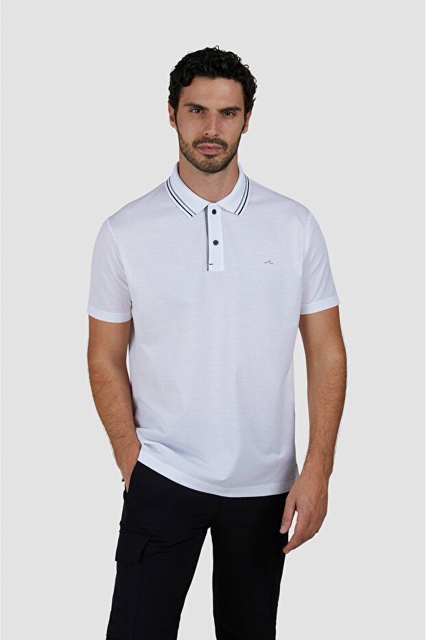 Cotton Polo Shirt with Buttons