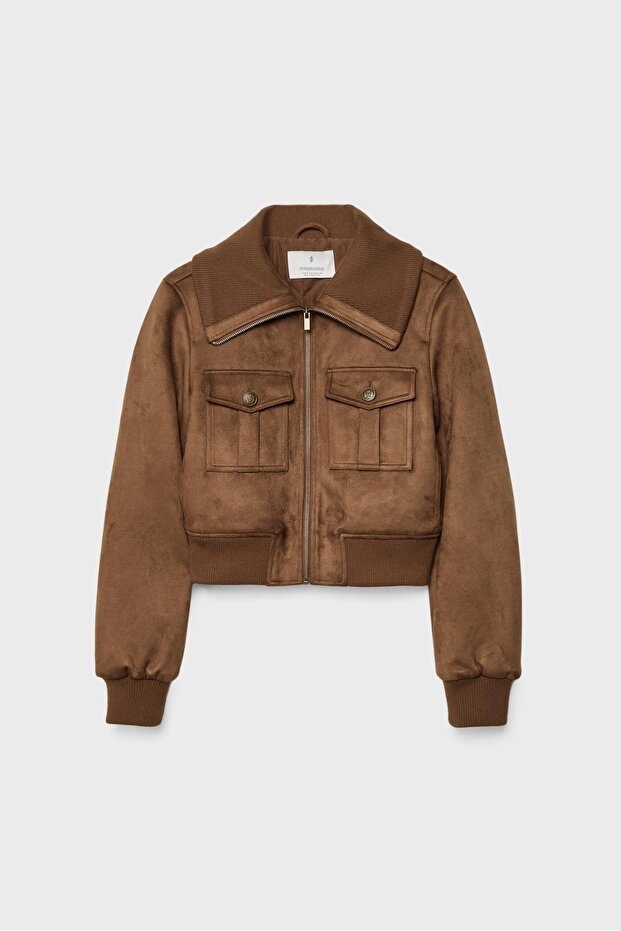 Ribanalı kısa ceket - 5