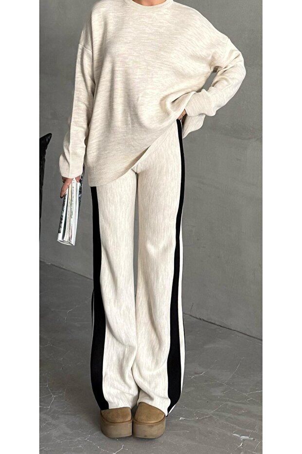 Stone Helga Pants Striped Knitwear Set - 4479