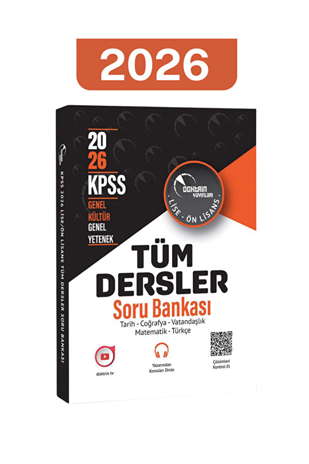 2026 Lise/Önlisans KPSS Tüm Dersler Soru Bankası - 2
