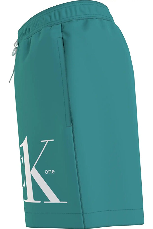 MEDIUM DRAWSTRING Erkek Yeşil Deniz Şortu - 4