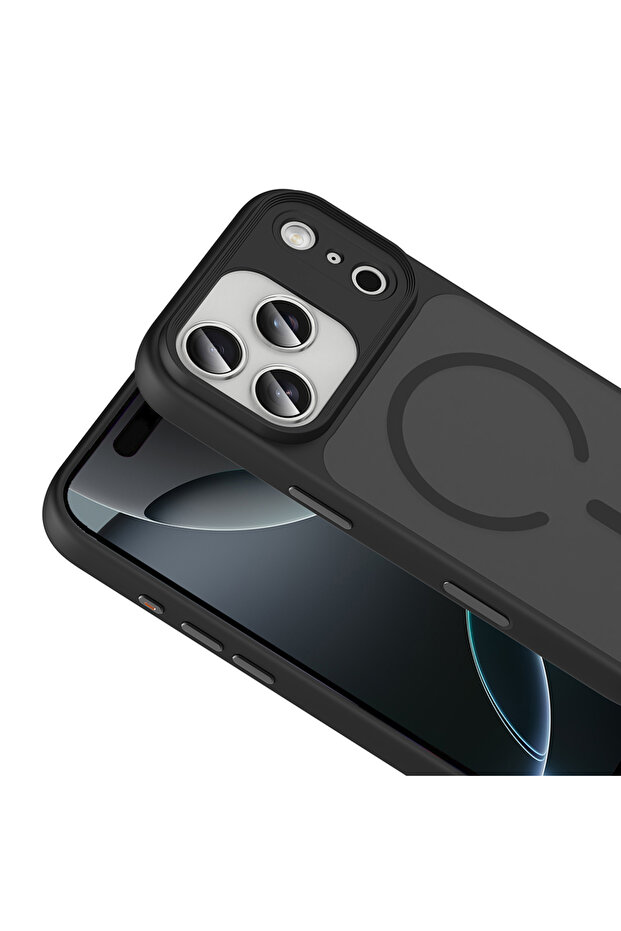 Apple iPhone 17 Pro Wireless Şarj Destekli Flet Magsafe Mat Arka Yüzey Kapak Kılıf - 2
