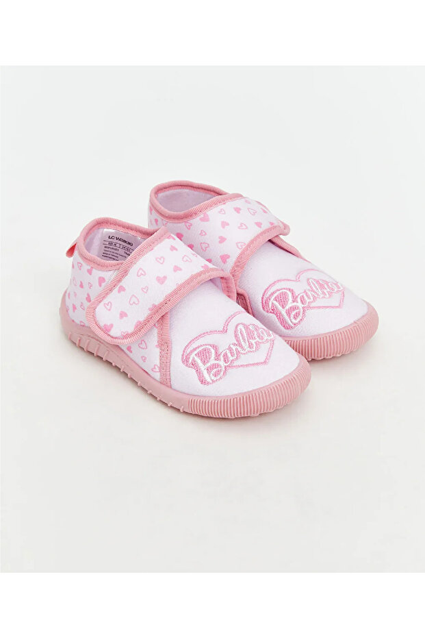 LCW STEPSPembe Barbie Nakışlı Kız Bebek Panduf - 1