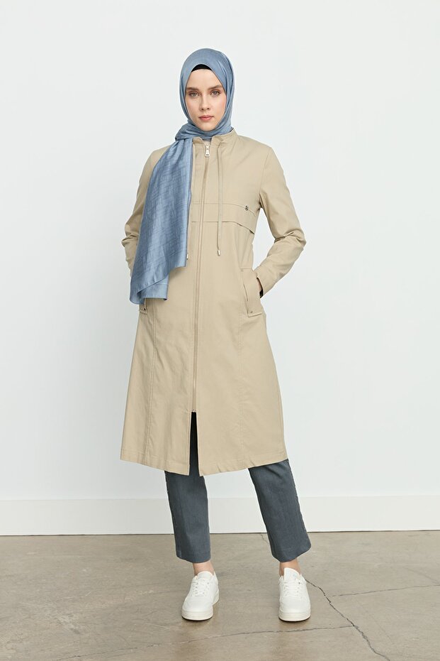 Aksesuar Detaylı Kap Bej - 1