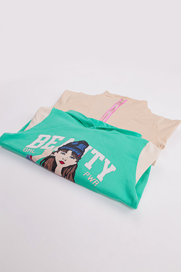 Girl's 2-Pack Basic Sweatshirt