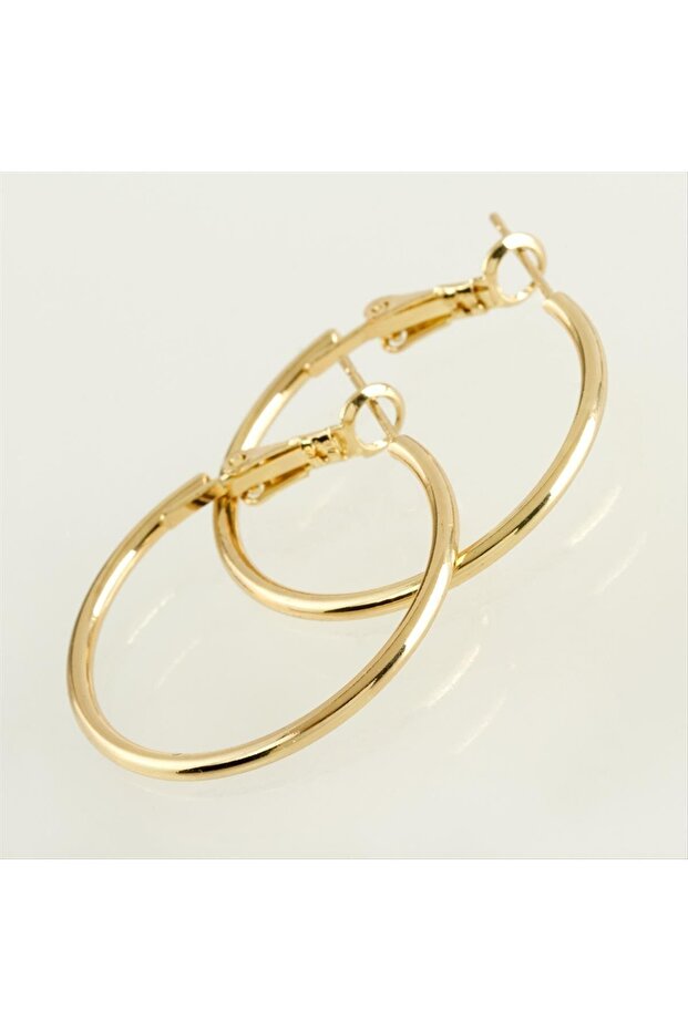 Pipe Ring Steel Earrings 4 cm