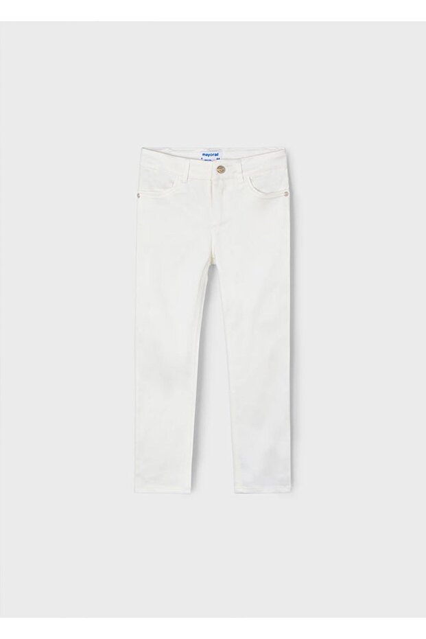 Summer - Seasonal Girls' Satin Trousers - Ecru