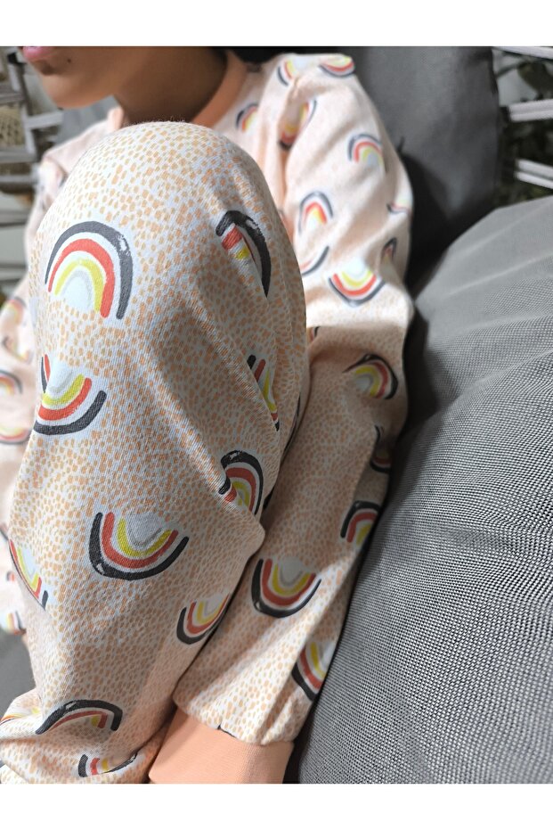 Kız-Erkek Bebek- Çocuk Pijama Takımı %100 Pamuk Uzun Kollu Yuvarlak Yaka Mevsimlik - 8