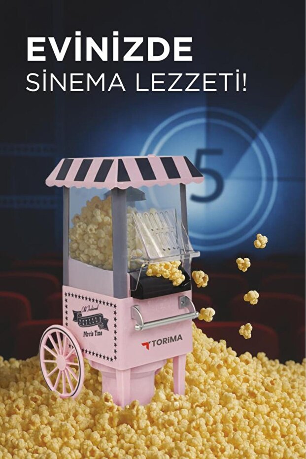 Tpm-01 Pembe Yağsız Mısır Patlatma Popcorn Makinesi - 2