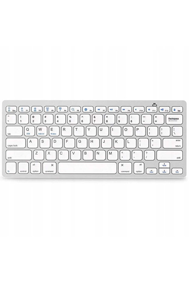 Wireless Keyboard AB HOMES, Compatible with Windows/Macbook/iOS, Bluetooth, Silver - 4
