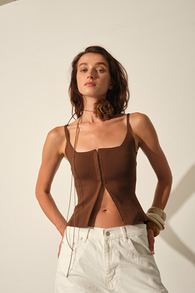 Triko Agraflı Korse - 1