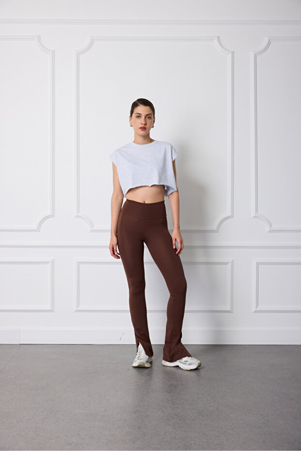 Yırtmaç Detaylı Tayt - 1