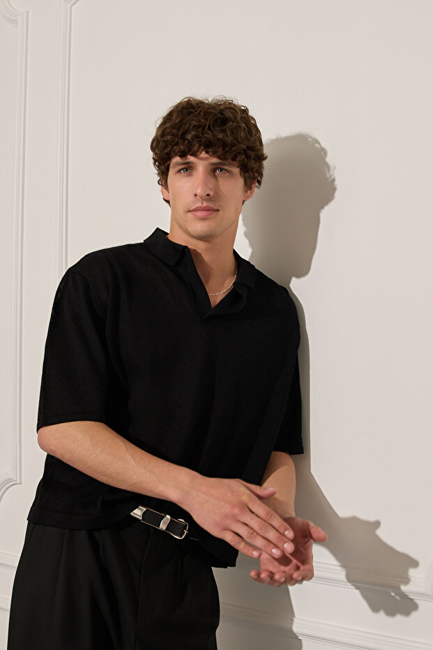 Polo Yaka Trıko Tshırt - 1