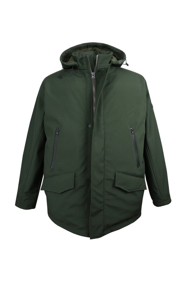 Large Size Padded Softshell Coat (Loose Comfortable Fit)