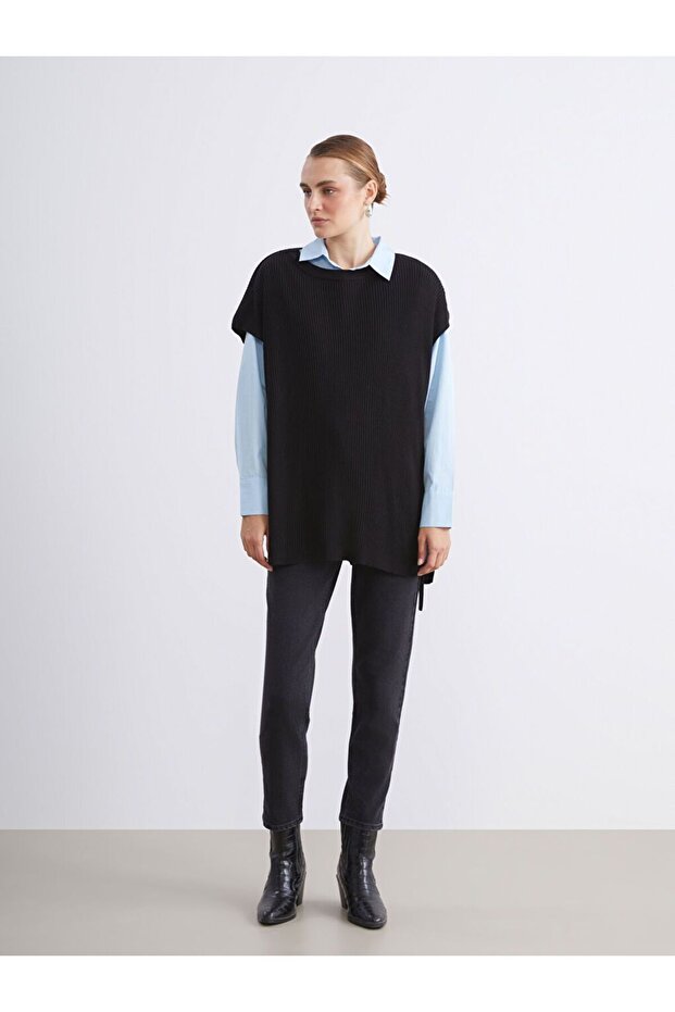 LCW Modest Bisiklet Yaka Kadın Triko Süveter - 2