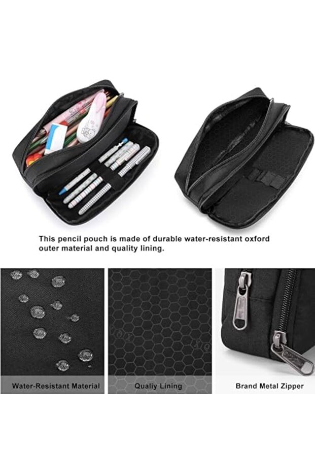 Pencil Pouch from X Spring, Large Capacity, Simple, Durable, Multifunctional - 4