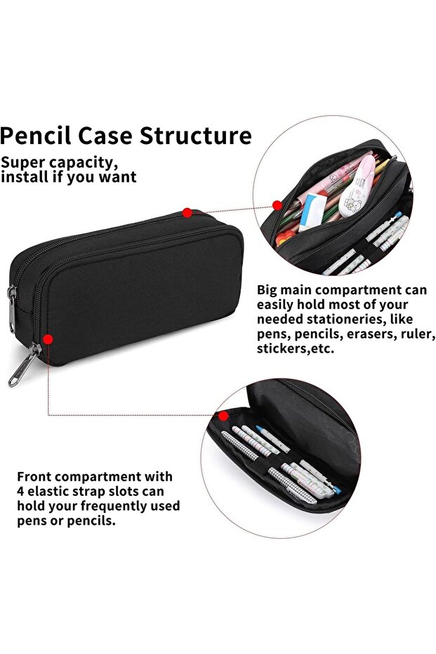Pencil Pouch from X Spring, Large Capacity, Simple, Durable, Multifunctional - 5