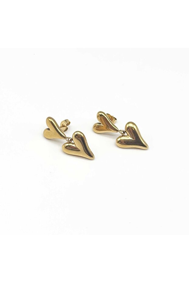 Dangle Heart Earrings - 1