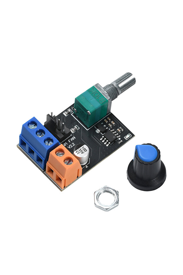 منظم سرعة مروحة الخادم PWM DC 12V، وحدة تحكم في سرعة المحرك بدون خطوات بثلاثة أسلاك وأربعة أسلاك DC 12V مع مفتاح