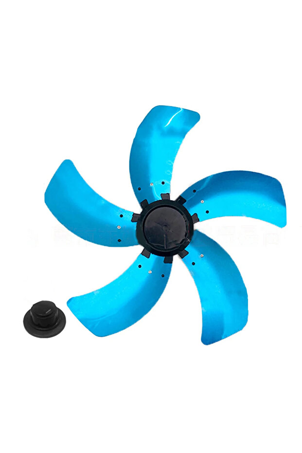 blue 16inch Fan Blade Household Aluminum Five-blade Fan With Nut Cover Base Home Ventilation Compone