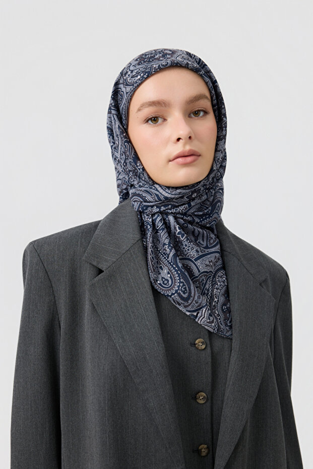 وشاح قطني ماجيك أزرق داكن