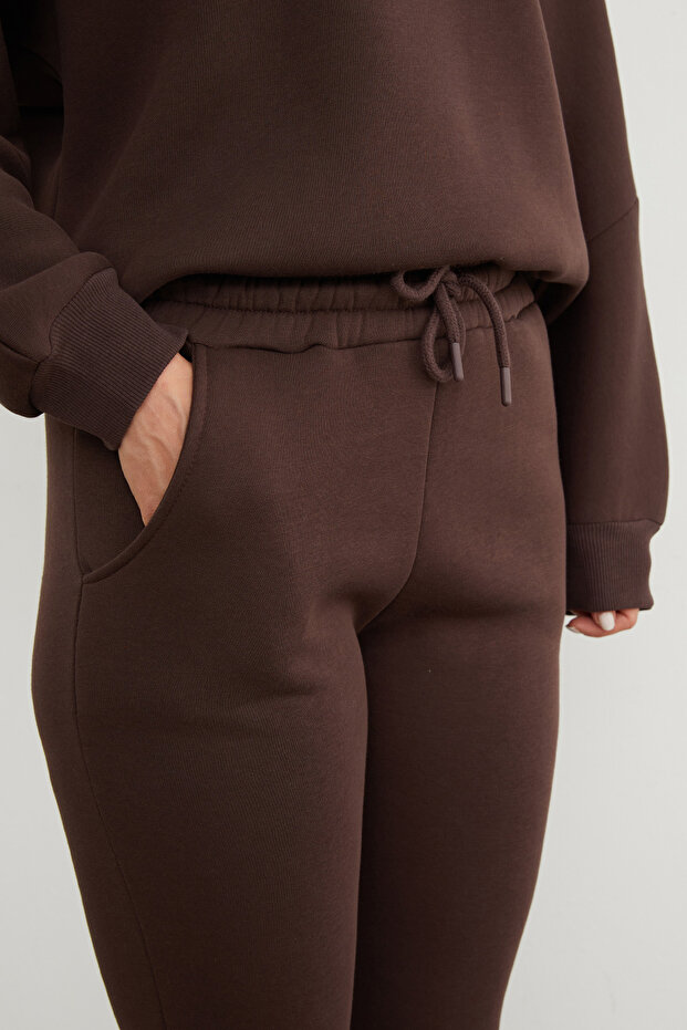 3 İplik Basic Kapüşonlu Jogger Eşofman Takımı - 8