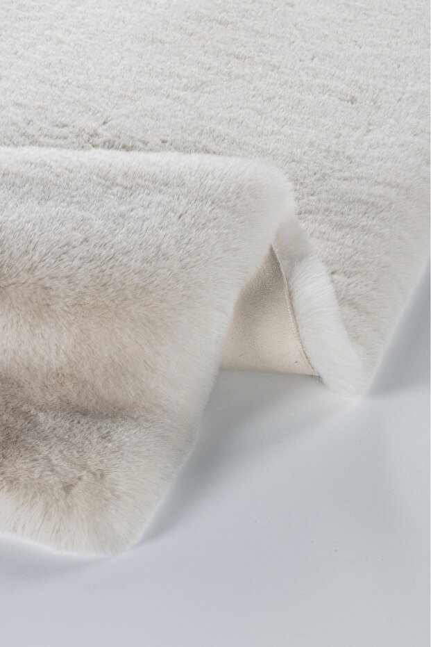 Palma Krem Peluş Post Halı - 4