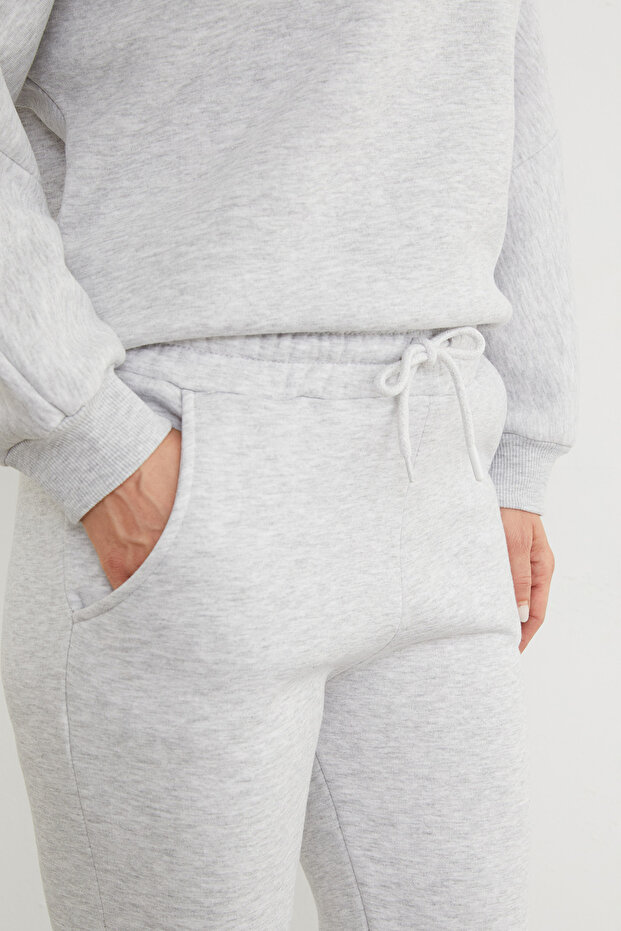 3 İplik Basic Kapüşonlu Jogger Eşofman Takımı - 8