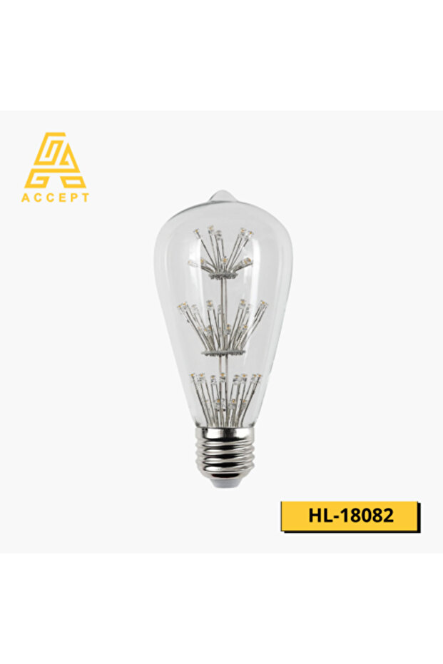 لمبة LED 3 وات E27 قاعدة ضوء أحمر - 1