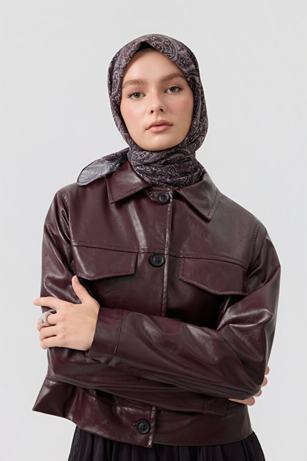 Pamuk Eşarp Magic Mürdüm - 1