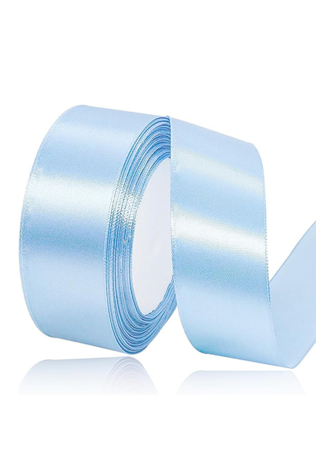 38mm Satin Ribbon - 25 Yards Length - Light Blue