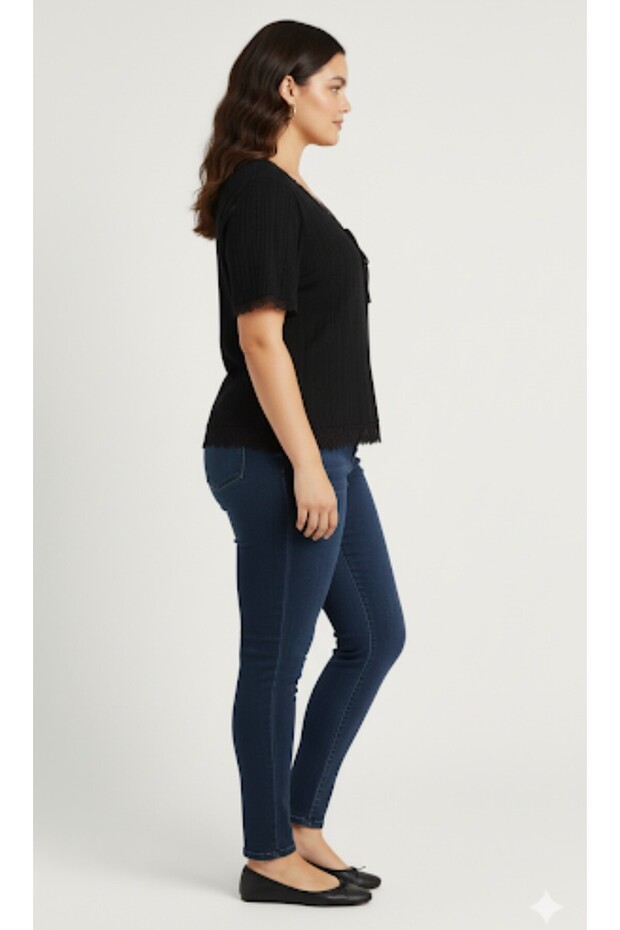 بلوزة دانتيل كبيرة الحجم من CIDER - 4