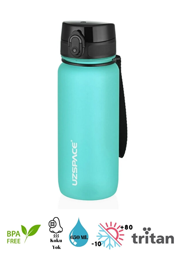 Uzspace Soft Touch Tritan Water Bottle - 650ml