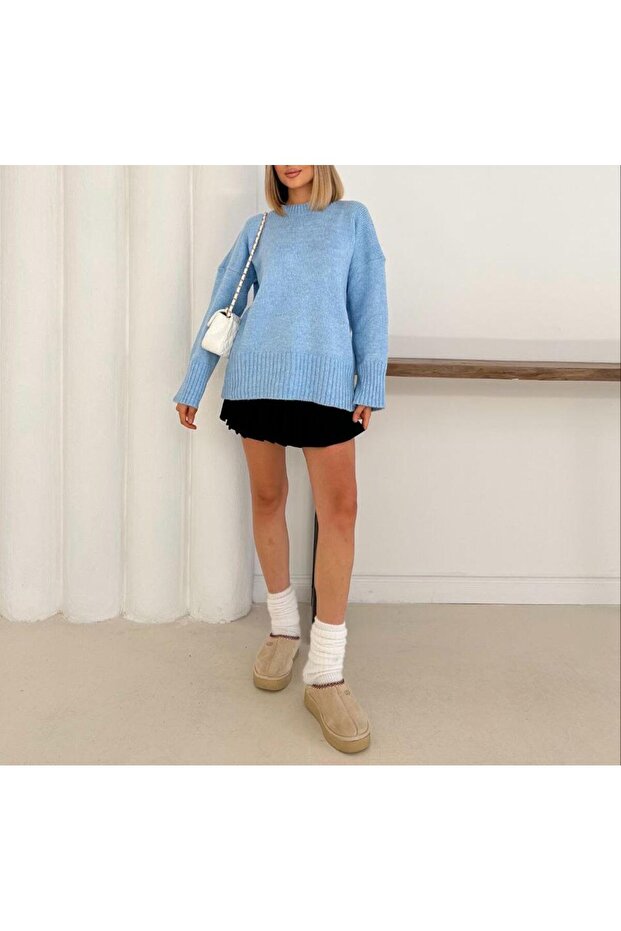 سترة تريكو أساسية كبيرة الحجم - 1