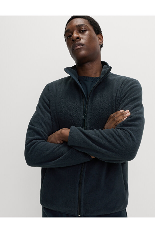 Fermuarlı Polar Ceket - 3