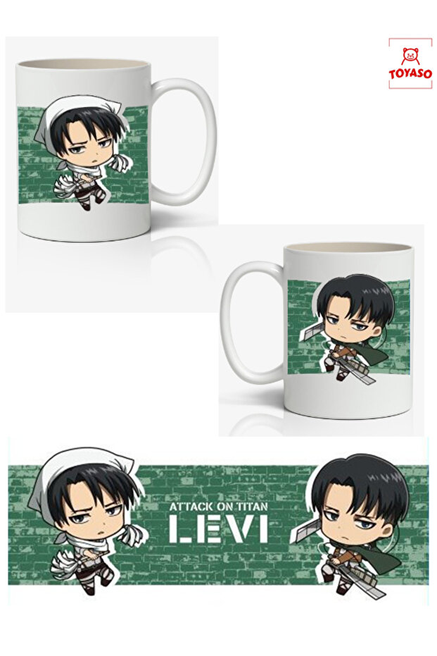 Attack on Titan Levi Ackerman Anime Themed White Mug Cup Gift for Lover Friend