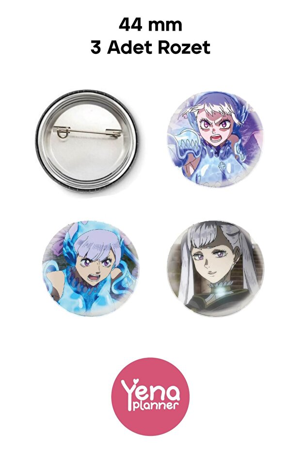 Black Clover Bag Ornament / Badge Set