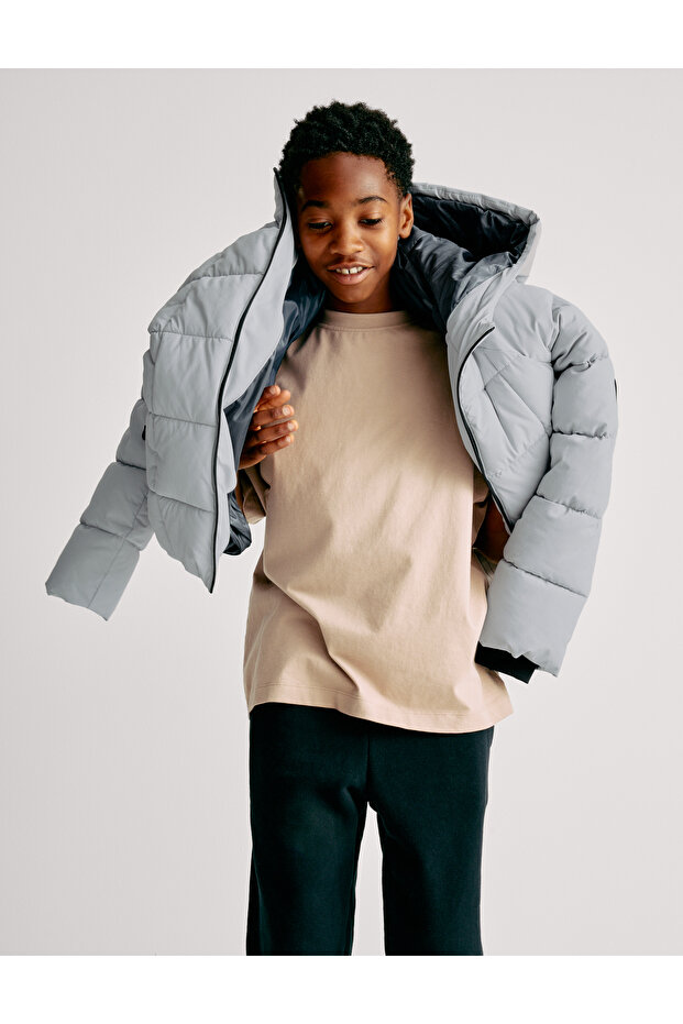 Kapüşonlu Çocuk Mont - 5