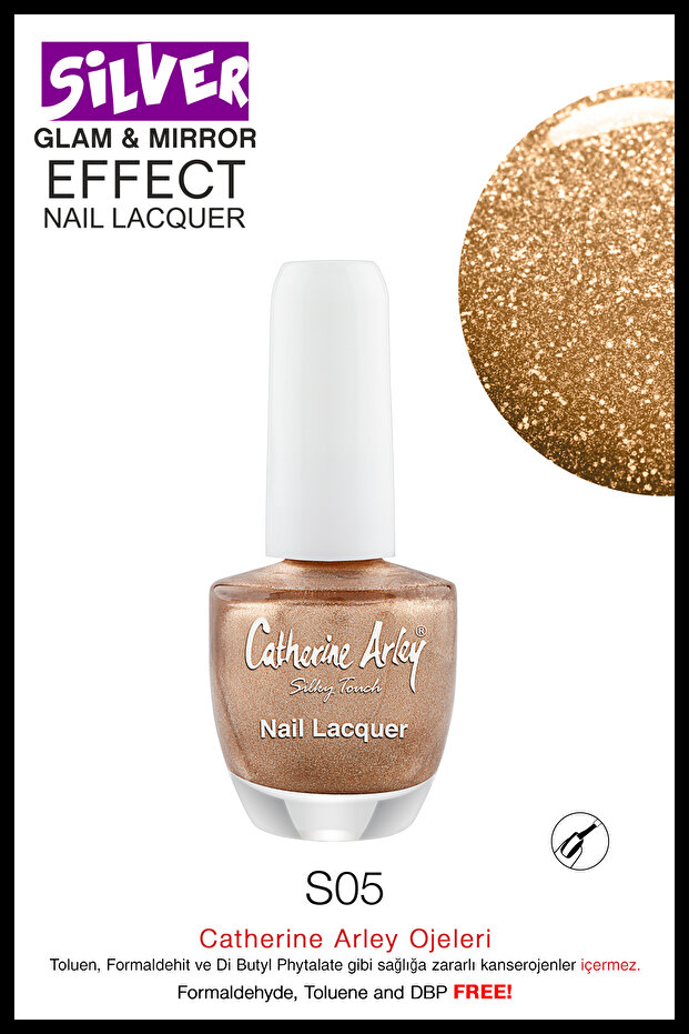 CA Sılver Glam&Mırror Effect Nail Laquer – Sılver Oje – NO: 05 – 14ml - 1