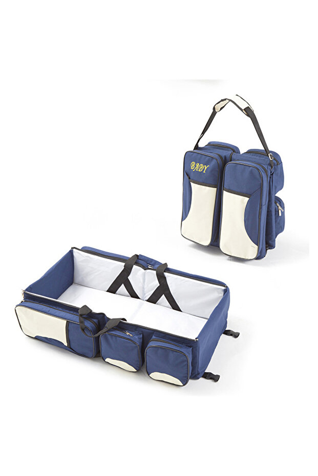 Folding Baby Travel Cradle & Care Bag 3 in 1 – 600D Oxford – 76×40×20 cm