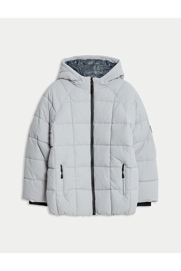 Kapüşonlu Çocuk Mont - 7