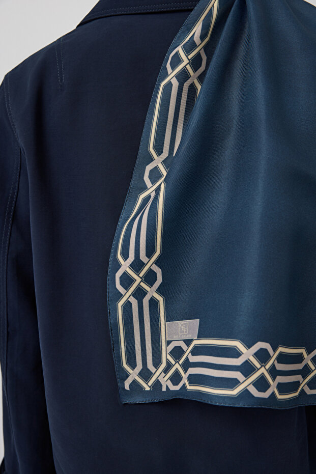 Cotton Twill Şal İnterlock İndigo - 4