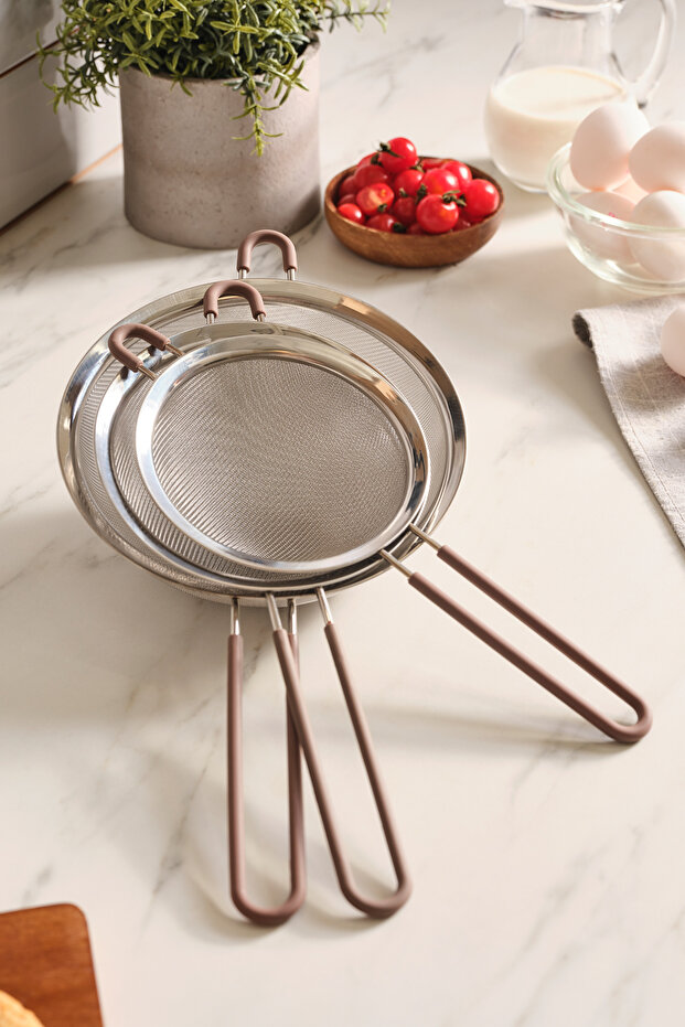 Ruby 3 Parça Paslanmaz Çelik Süzgeç Seti - 3